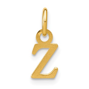14KY Satin Diamond-cut Letter Z Initial Charm