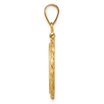 Wideband Distinguished Coin Jewelry 10k Polished Wide Twisted Wire 16.5mm x 1.35mm Screw Top Coin Bezel Pendant — alternate view