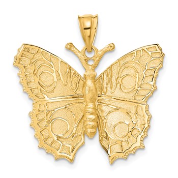 14k Large Butterfly Pendant