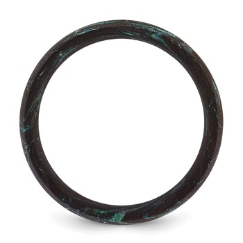 Chisel Solid Carbon Fiber Blue Green Iridescent 8mm Ring — alternate view