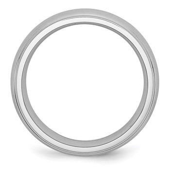 Chisel Cobalt Satin and Polished 7mm Ridged Edge Band — alternate view