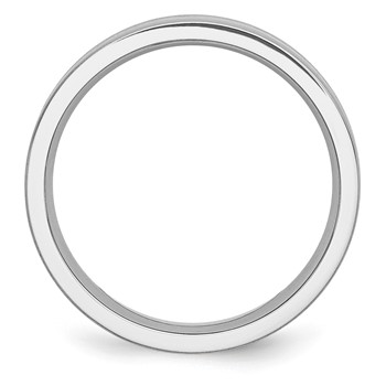 Cobalt Sterling Silver Inlay Satin 6mm Flat Band — alternate view