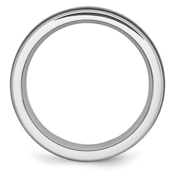 Chisel Cobalt Polished Black Carbon Fiber Inlay 8mm Band — alternate view