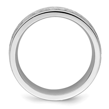 Chisel Cobalt Brushed and Polished Hammered Center 7mm Band — alternate view