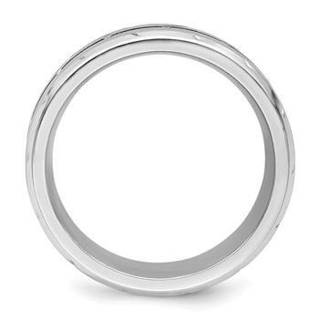Chisel Cobalt Brushed and Polished Beveled 8mm Band — alternate view