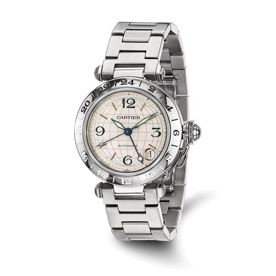 Quality Pre-owned Cartier Mens Pasha C Automatic GMT Watch