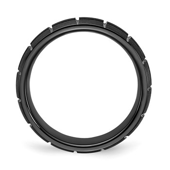 Ceramic Black 8MM Dome Band — alternate view