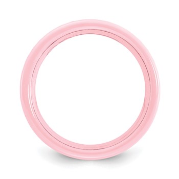 Ceramic Pink Faceted 6mm Polished Band — alternate view