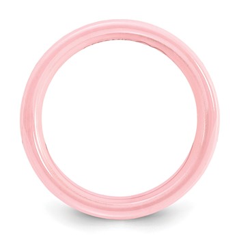 Ceramic Pink Faceted 5.5mm Polished Band — alternate view