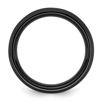 Ceramic Black Scratch Finished with Yellow IP-plated Center 8mm Band — alternate view