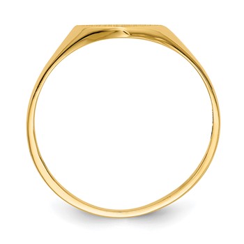 14k 7.5x5.5mm Closed Back Heart Signet Ring — alternate view