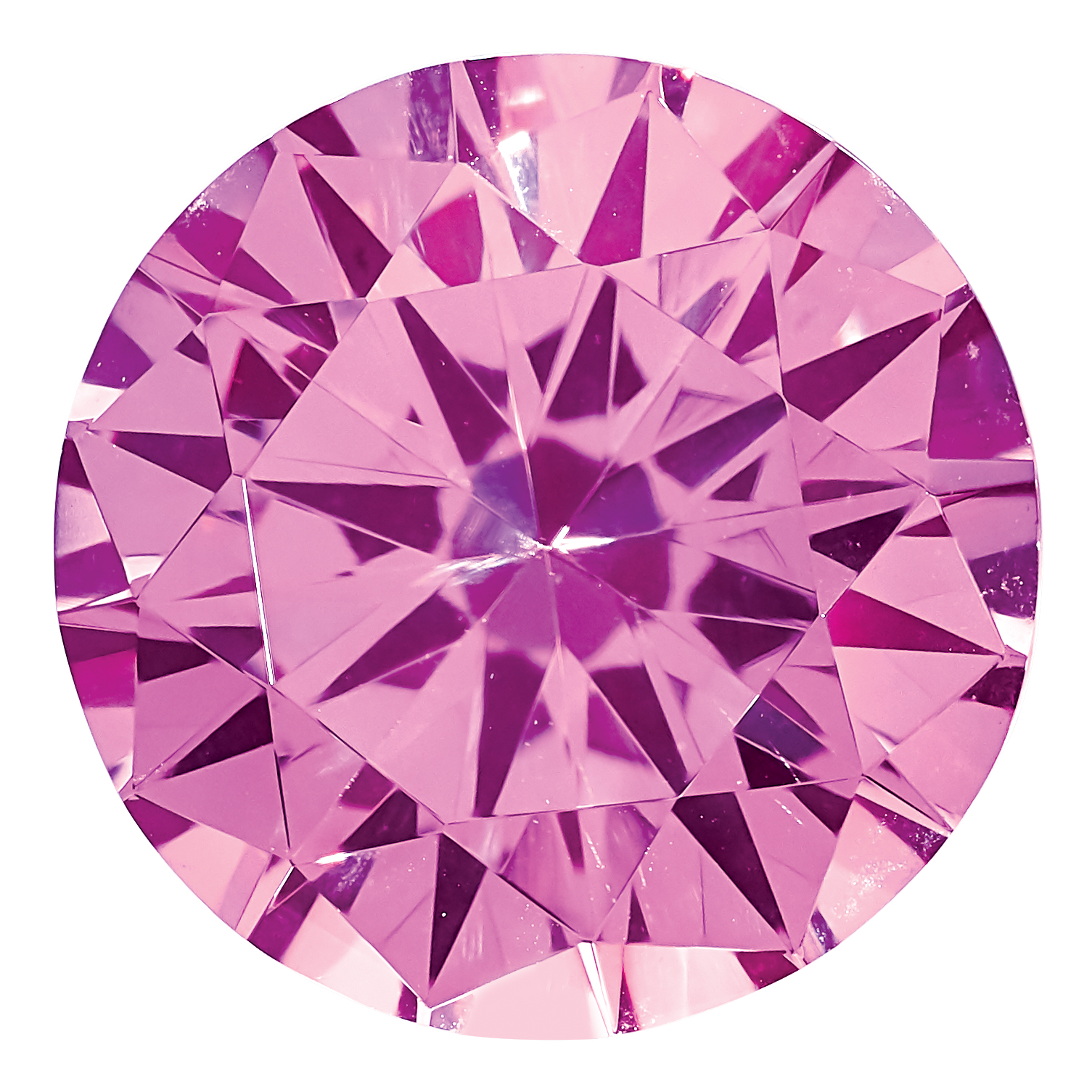 Created Pink Sapphire 1.5mm Round - Quality Gold