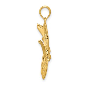 14k 3-D Jet Pendant — alternate view