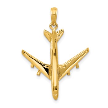 14k 3-D Jet Pendant