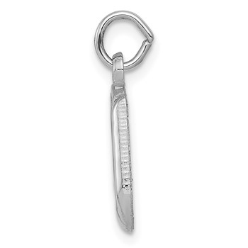 14K White Gold Polished Musical Notes Charm — alternate view