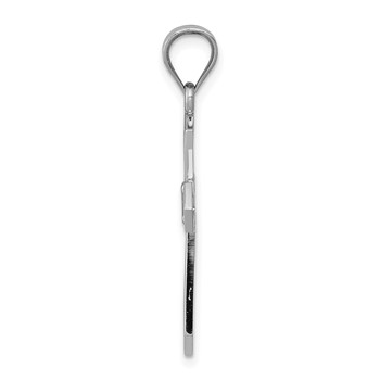 14k White Gold -X- Center Passion Cross Pendant — alternate view