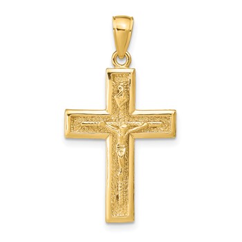 14k Polished Crucifix Pendant