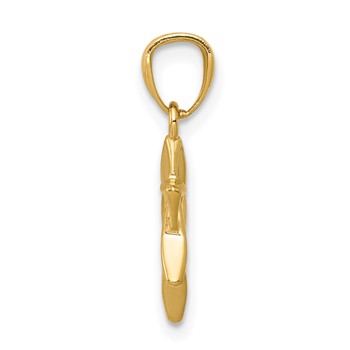 14k Polished Star of David Pendant — alternate view