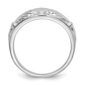 14k White Gold Ladies Claddagh Ring — alternate view