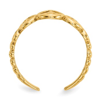 14k Peace Sign Toe Ring — alternate view