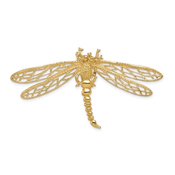 14k Cut-out Dragonfly Omega Slide