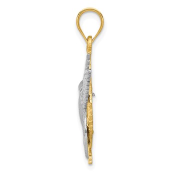 14k Two-Tone Hummingbird Charm — alternate view