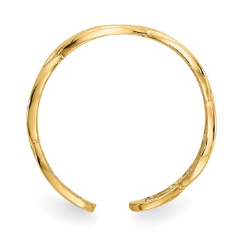 14k Celtic Knot Design Toe Ring — alternate view