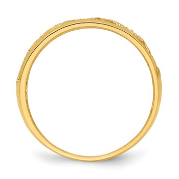 14k Diamond-cut 5 Heart Ring — alternate view