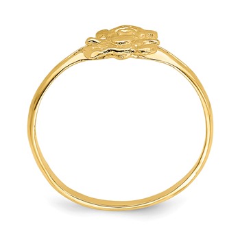 14k Teddy Bear Size 2 Baby / Childs Ring — alternate view