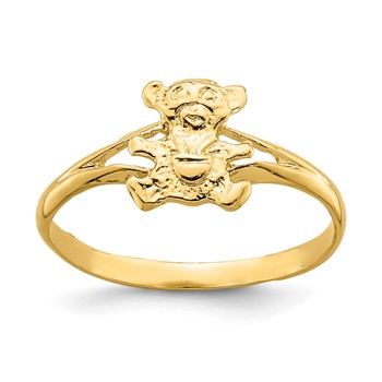 14k Teddy Bear Size 2 Baby / Childs Ring