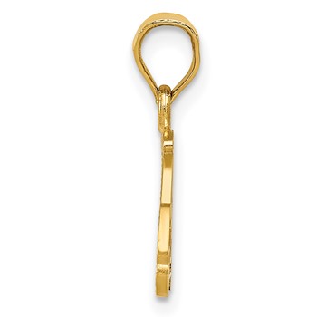 14k Golf Cart Charm — alternate view