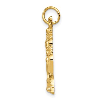 14k Female Baseball Batter Charm — alternate view