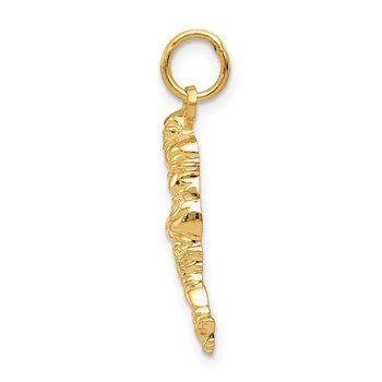 14k Football Player Charm — alternate view