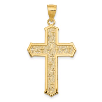 14k Passion Cross Pendant