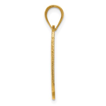 14k Polished Cross Cut-out Dog Tag Pendant — alternate view