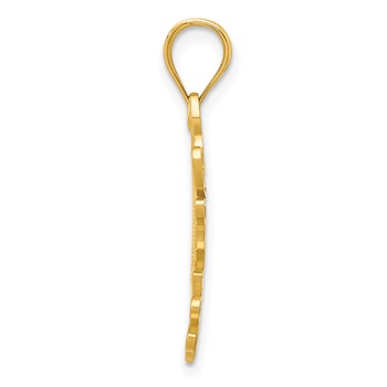 14K Dove with Heart Pendant — alternate view