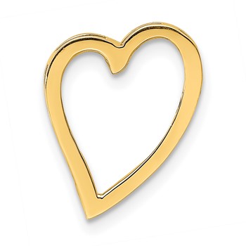 14K Polished Floating Heart Chain Slide