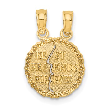 14K BEST FRIENDS FOREVER 2-Piece Break-apart Charm
