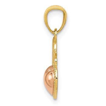 14k Two-tone SWEET 16 Heart Pendant — alternate view