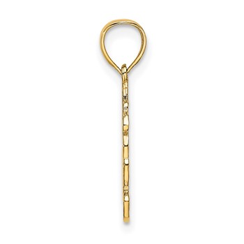 14K Dressed Up Teddy Bear Charm — alternate view