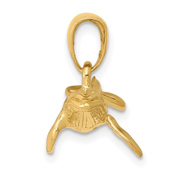 14K 3-D Humpback Whale Pendant — alternate view