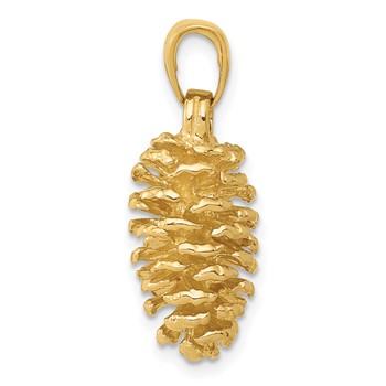 14K 3-D Pinecone Pendant — alternate view