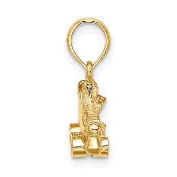 14K 3-D Roller Skate Charm — alternate view