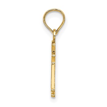 14k Polished S.F. Cable Car Charm — alternate view