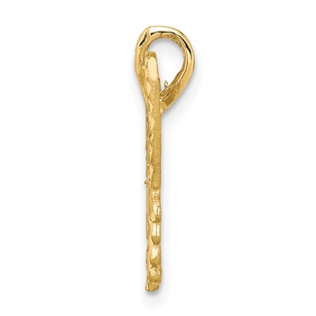 14K Brushed and  Diamond-cut Butterfly Pendant — alternate view