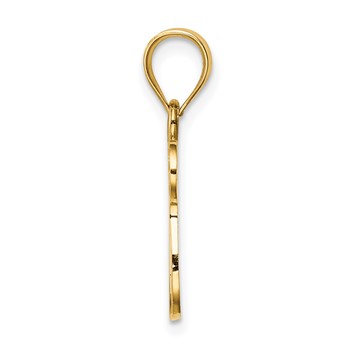 14K Polished Chai with Star of David Pendant — alternate view