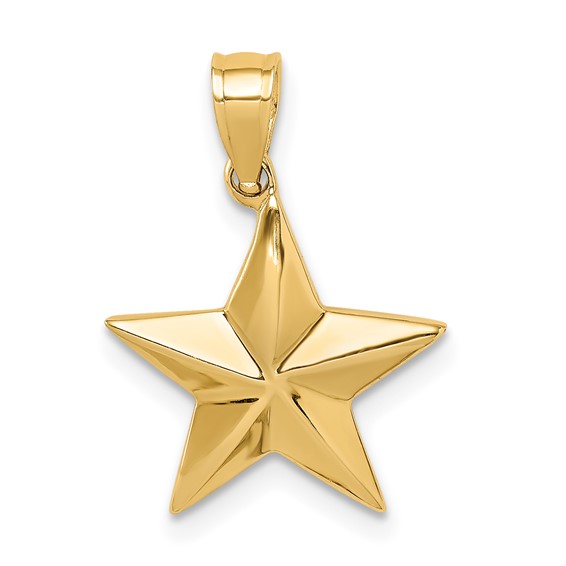 Star 14k solid selling gold pendant