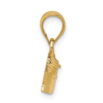 14K Polished Cruse Ship Pendant — alternate view