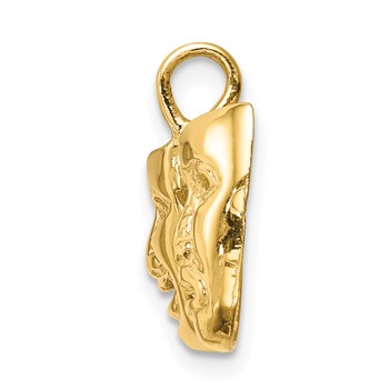 14K Polished Comedy/Tragedy Theater Masks Pendant — alternate view
