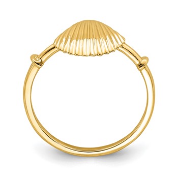 14K Polished Shell Ring — alternate view